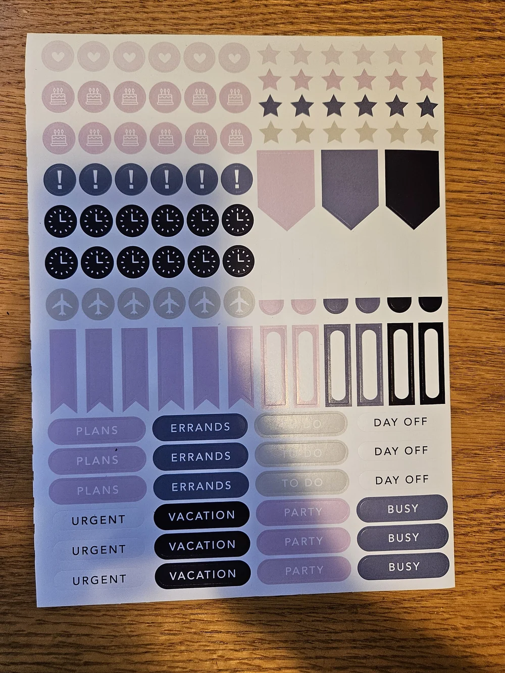 Pastel Planner Sticker Sheets - Pink & Blue